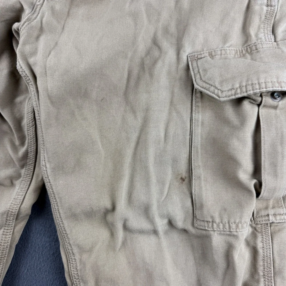 Carhartt Cargo Pants Men's 38x30 (Fits 36x29) Beige FR Canvas Workwear Flame